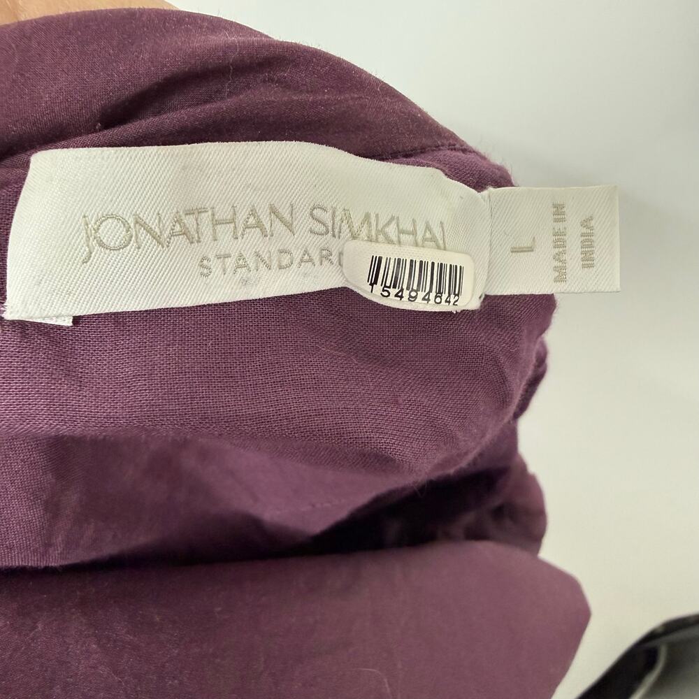 Jonathan Simkhai Purple and Yellow Tie-Dye Midi Dress - Picture 3 of 8